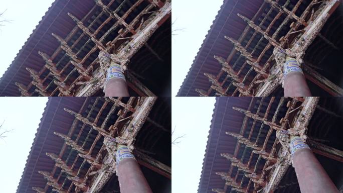 云南楚雄姚安县龙华寺古典建筑实拍航拍