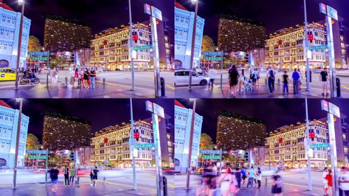 新加坡天际线新加坡夜景新加坡海滨湾