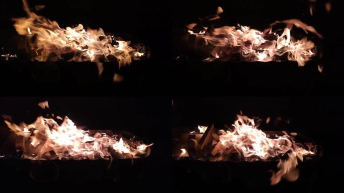 铁匠炉里的篝火用木炭火