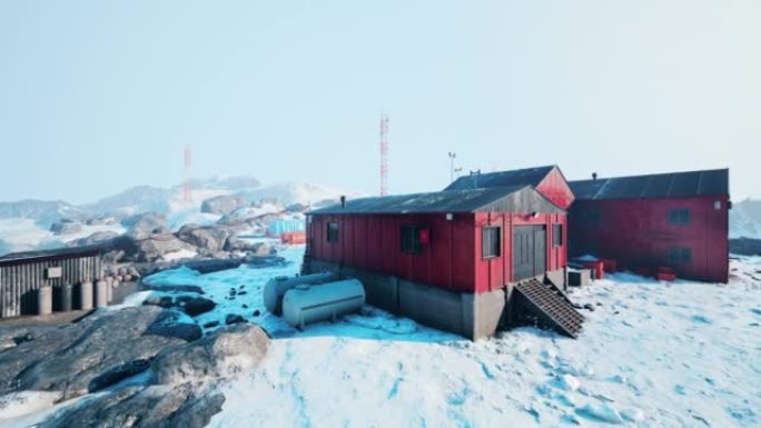 南极南极站老南极基地的景色