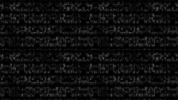 黑色Dna数据代码背景。无缝科学Dna数据代码输出序列人类个性代码背景。