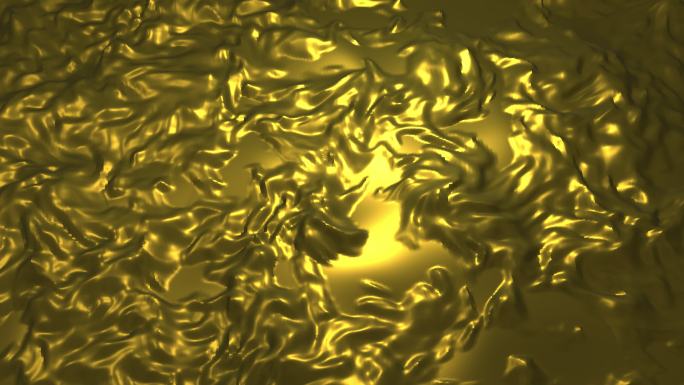 抽象金色液体流动
