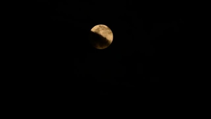 红色满月夜黑上升明月光月球月圆夜