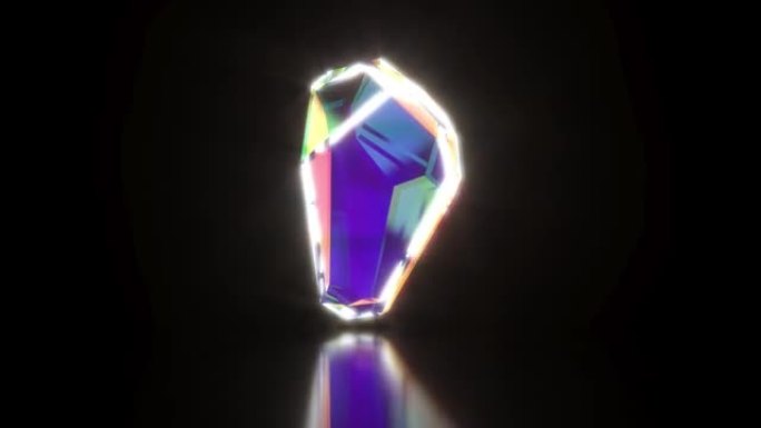 宝石钻石旋转3d风格介绍能够循环无缝4k