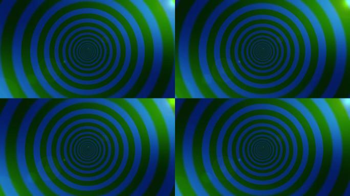 抽象动画螺旋运动背景，无缝循环。催眠漩涡效应，视错觉插图，抽象动画催眠隧道 (可循环)