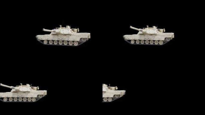 3d军用坦克启动卷透明背景