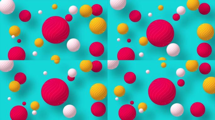 抽象彩色球体运动背景