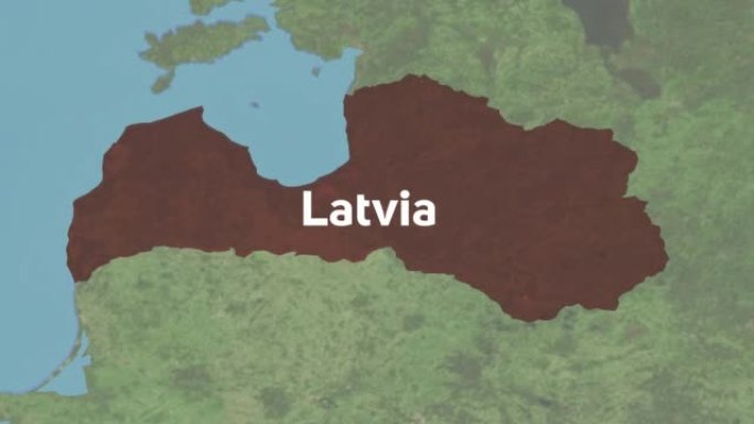 拉脱维亚用文字放大世界地图