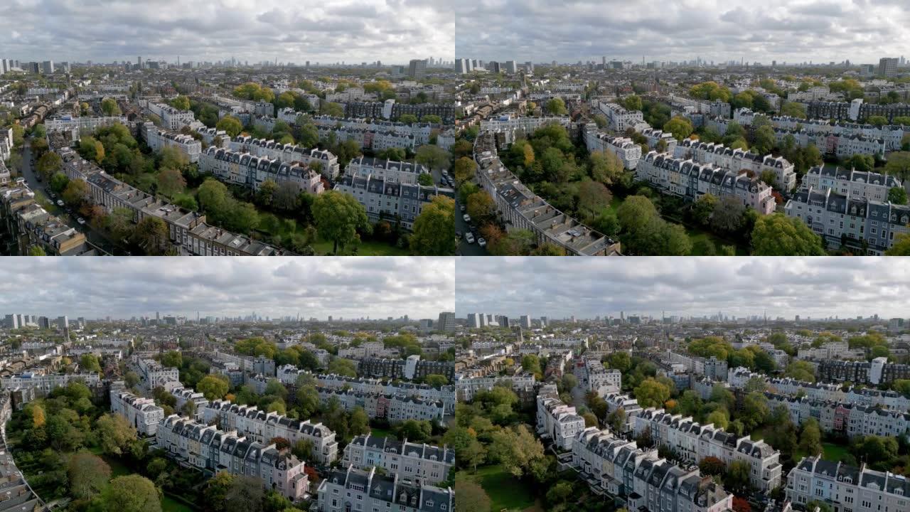 伦敦诺丁山鸟瞰图