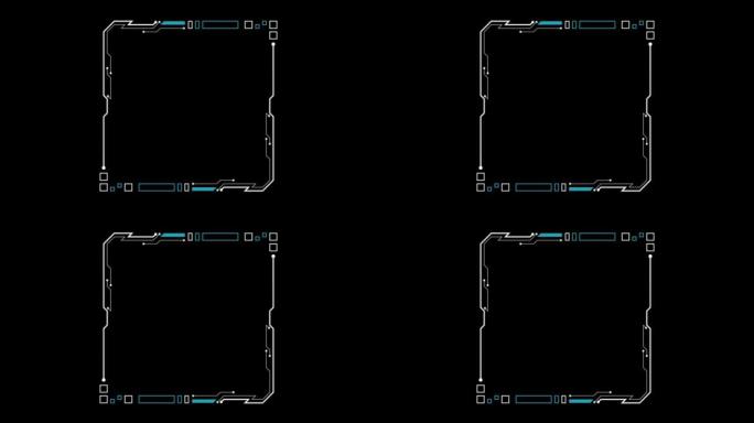 Hitech风格的科技平视显示器元件。