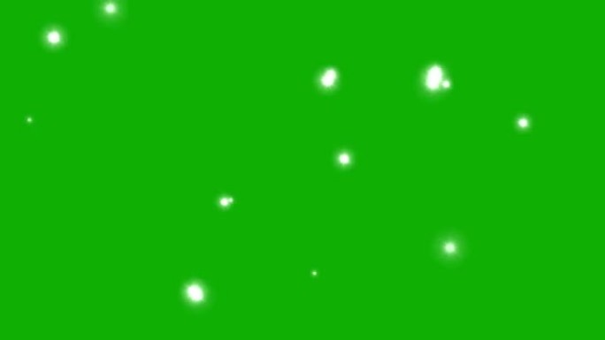闪亮的星星运动图形与绿屏背景