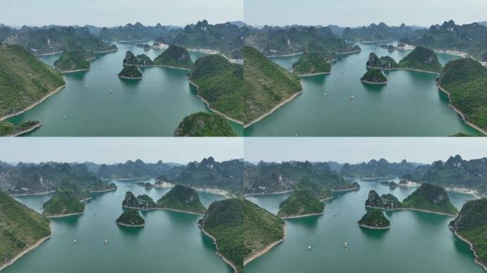 大龙湖风景的鸟瞰图