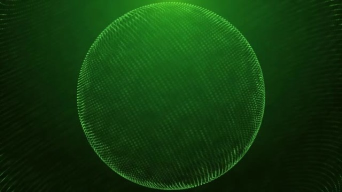 球体数字球绿色循环背景