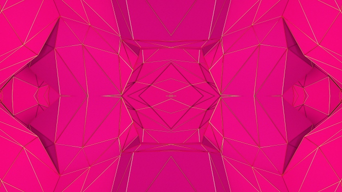 【4K时尚背景】金粉金框几何浪漫奢华空间