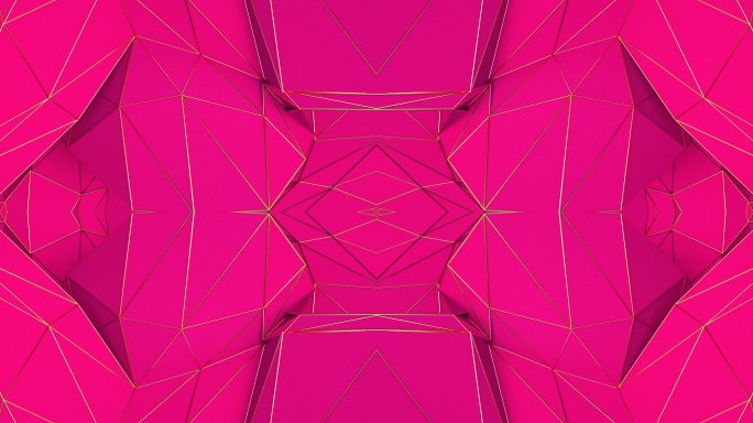 【4K时尚背景】金粉金框几何浪漫奢华空间