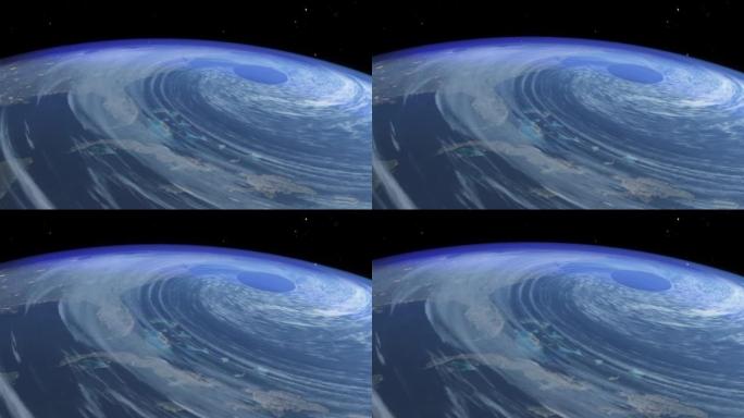 从太空看巨型飓风