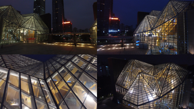 深圳音乐厅图书馆夜景