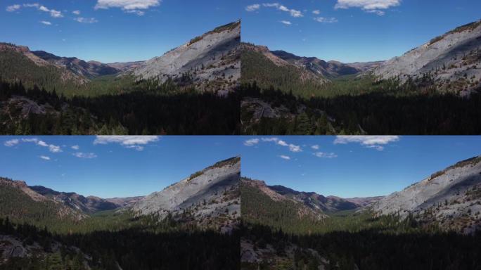 加州落基岩Ebbetts Pass山的鸟瞰图