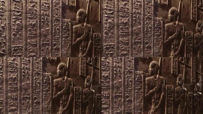 古埃及神庙中的象形文字雕刻