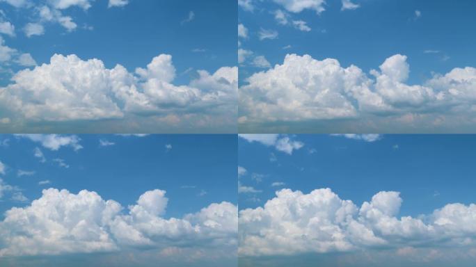 巨大的积云。天堂空气多云的天气。蓬松的白云和蓬松的积云或积雨云。延时。