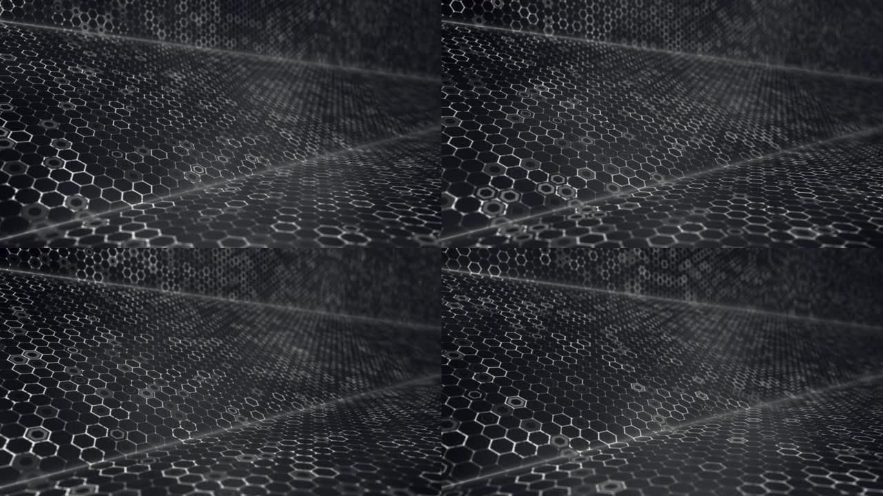 现代六边形网格图案背景