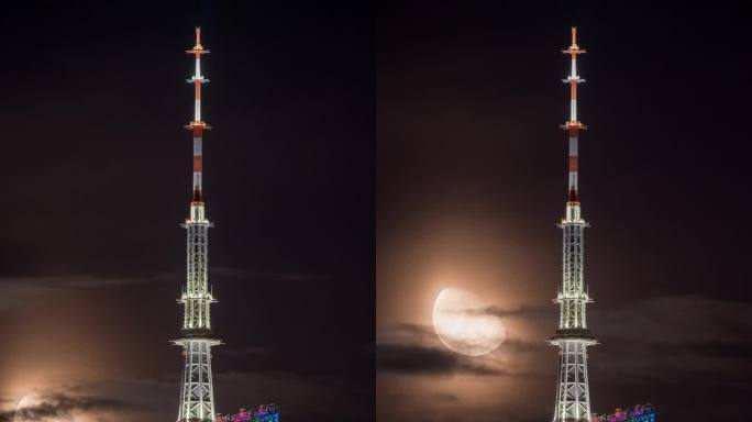 20210827-阳台拍广州塔穿月