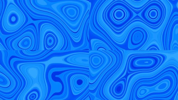 表面美丽的抽象波浪，深蓝色渐变。流体CG图案背景，波浪形剪纸动画。-股票视频