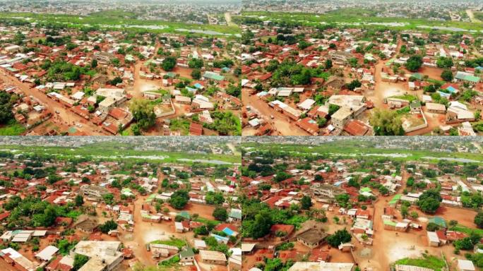 贝宁共和国尼斯非洲村无人机射击