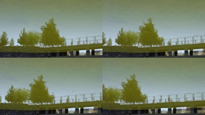 反映在水中的房屋图像。İ dil ş ı rnak的一个地方。