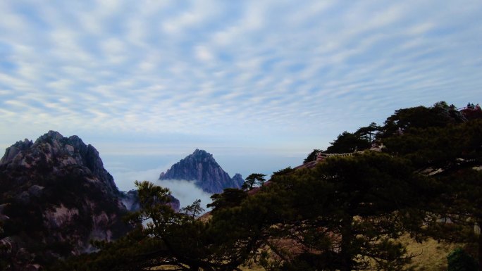 黄山风景区壮观云海延时唯美风景视频素材9