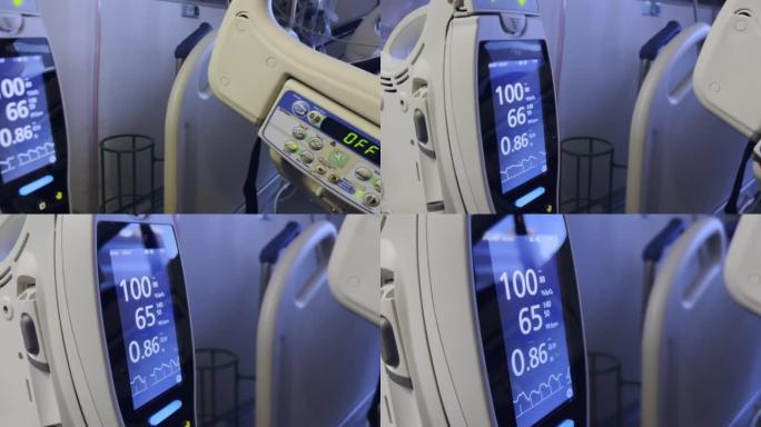 护理设施医院设备监控手术室中的生命功能 (生命体征) 监视器视频系列