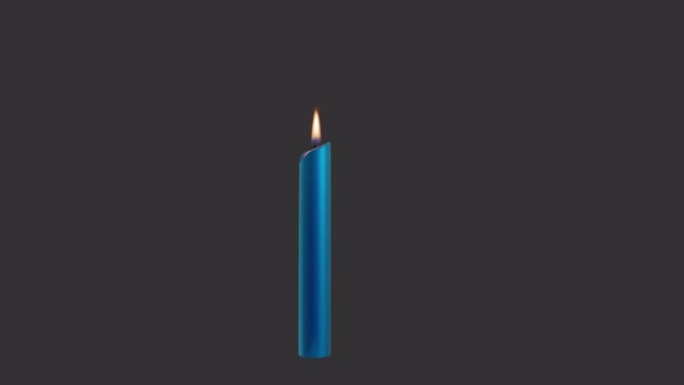 阿尔法频道上的青色蜡烛