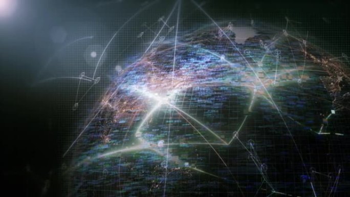 全球网络连接和数据连接概念。