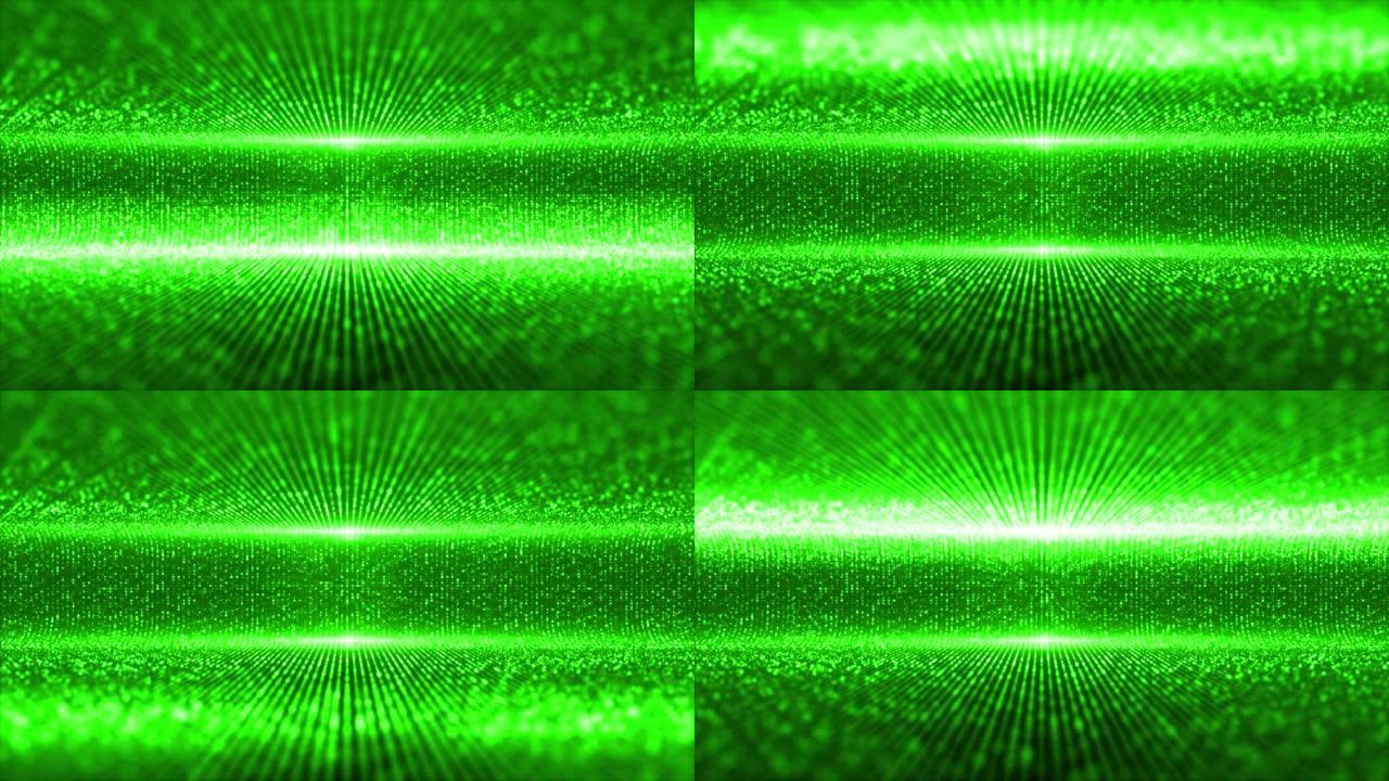 绿色粒子舞台灯背景