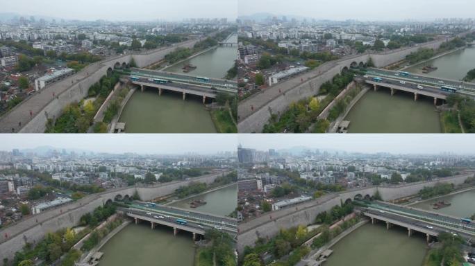 南京城内旧城墙鸟瞰图