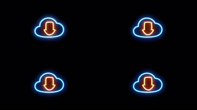 彩色闪烁霓虹灯图标