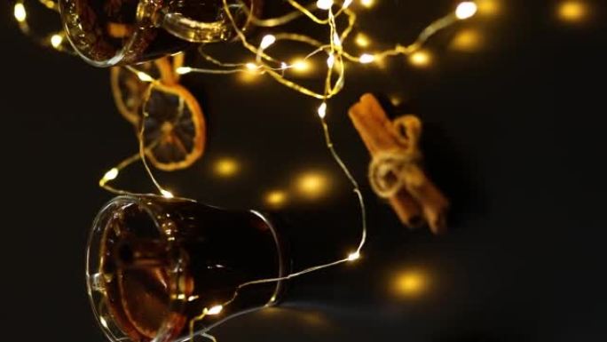 垂直视频旋转圣诞热红酒