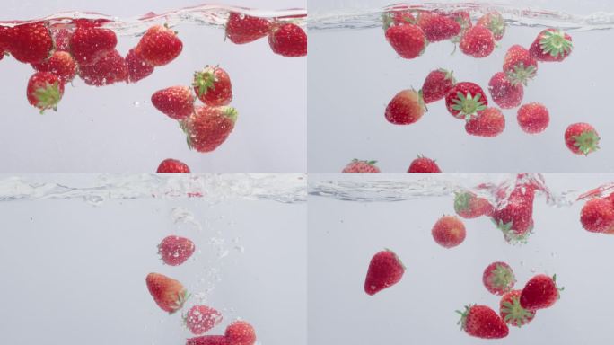 水果 草莓落水 升格