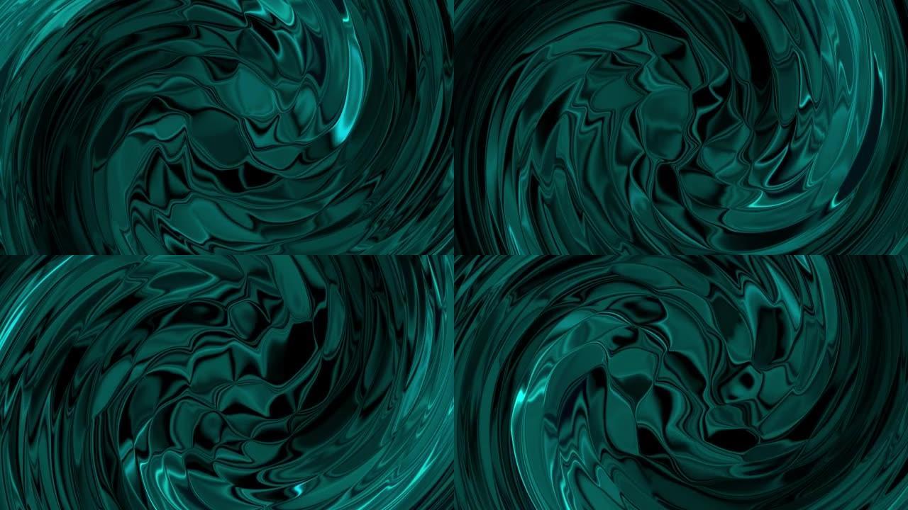 波浪形式的翡翠抽象背景