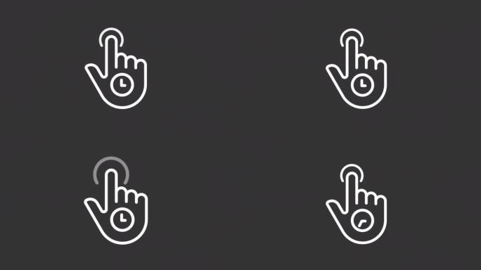 动画长抽头白色线性图标