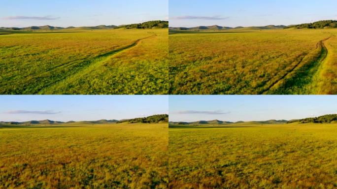 中国内蒙古大草原航拍