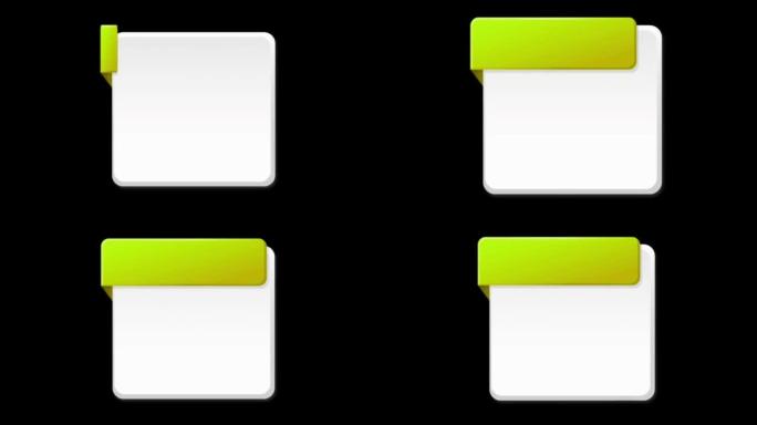 动画空白空格键文本信息图表模板现代风格隔离在黑屏上。