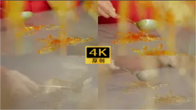 4k传统制作糖人糖画手艺人 传统文化