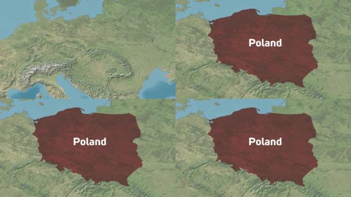 波兰用文字放大世界地图