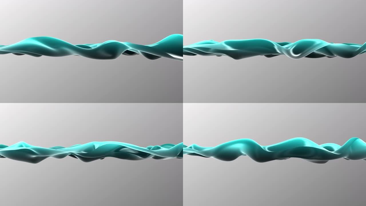 3D进化平面物体，4k抽象动画