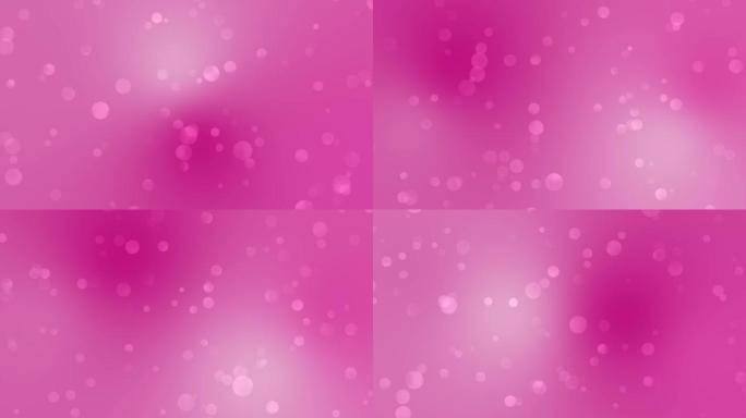 粉红极乐，柯比，模糊和感染力的爱情bokeh渐变背景循环运动。移动泡泡彩色模糊动画背景。具有柔和色彩