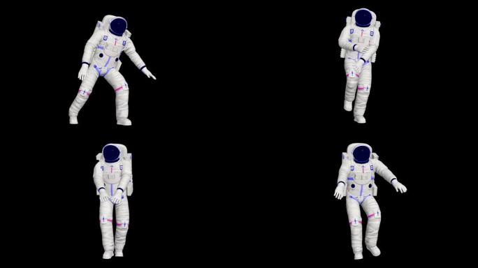 3D宇航员舞蹈。