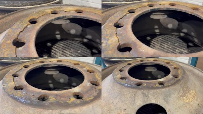 拆卸轮胎的裂纹重新安装钢圈