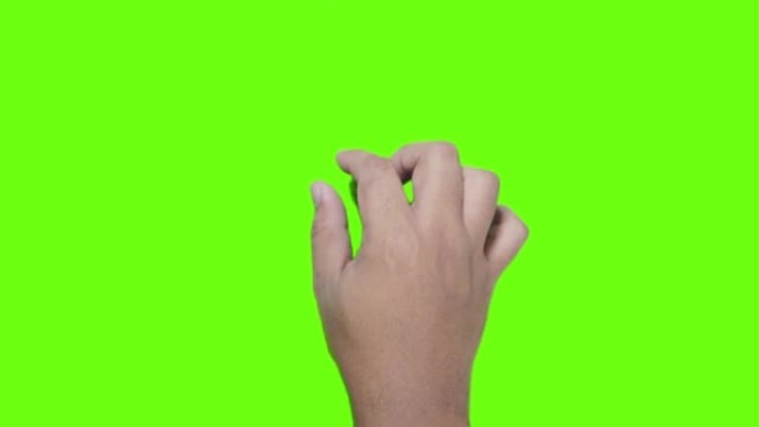 手势包，手，点击，滚动，拖动和滑动绿色屏幕背景的概念。使用智能手机、平板电脑或虚拟触摸屏