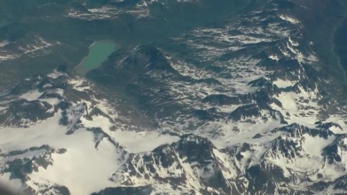 阿拉斯加飞机景观雪山大湖